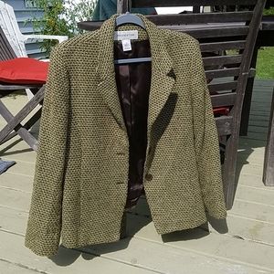 Vintage Green Tweed Blazer
